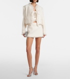 Area Embellished tweed miniskirt