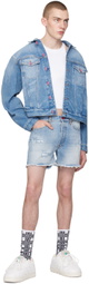 Members of the Rage Blue Faded Denim Jacket