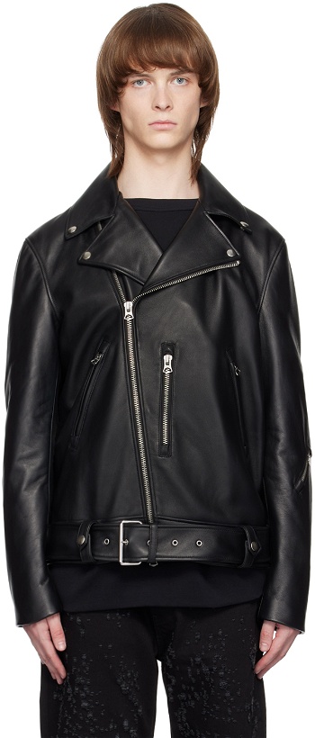 Photo: Acne Studios Black Biker Leather Jacket