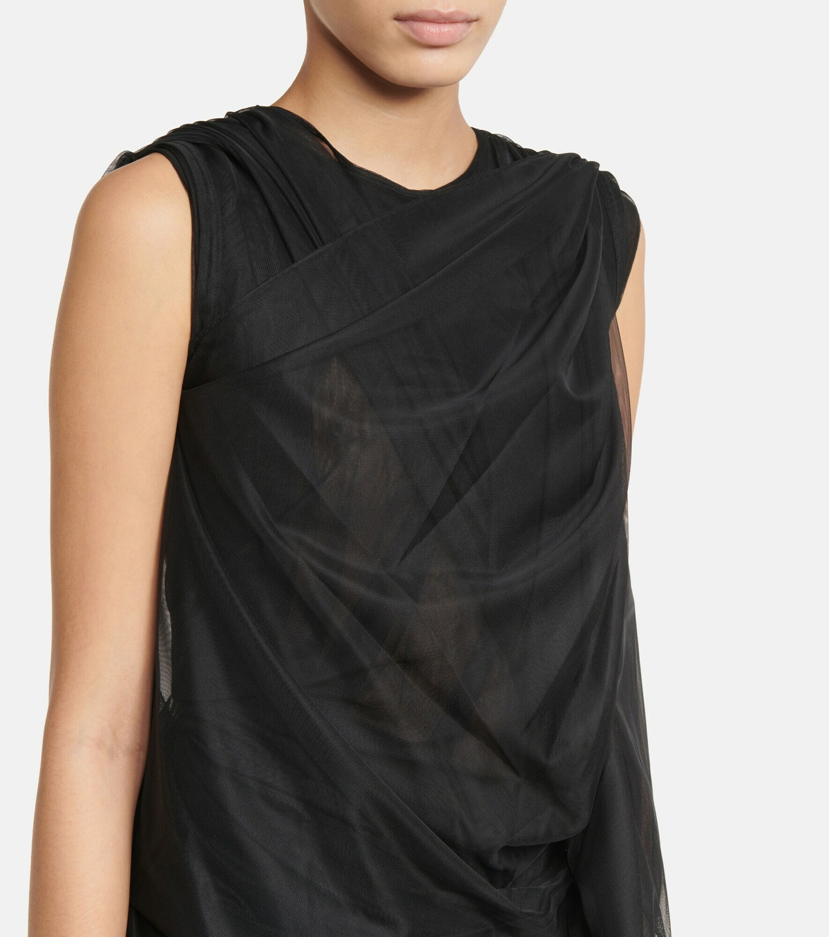 Junya Watanabe - Draped mesh top Junya Watanabe