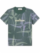 Stone Island Junior - Logo-Embroidered Printed Cotton-Jersey T-Shirt - Green