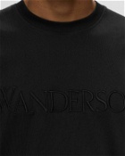 Jw Anderson Logo Embroidery Tee Black - Mens - Shortsleeves