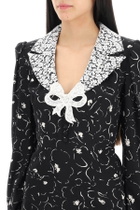 ALESSANDRA RICH mini dress with lace collar Black