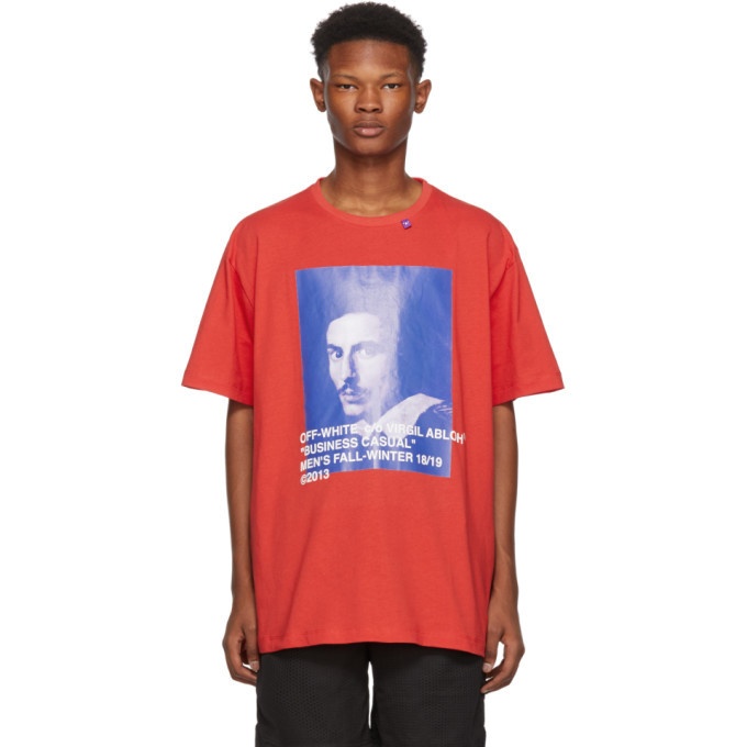 Photo: Off-White Red Business Casual Bernini T-Shirt