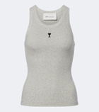 Ami Paris Ami de Cœur cotton jersey tank top