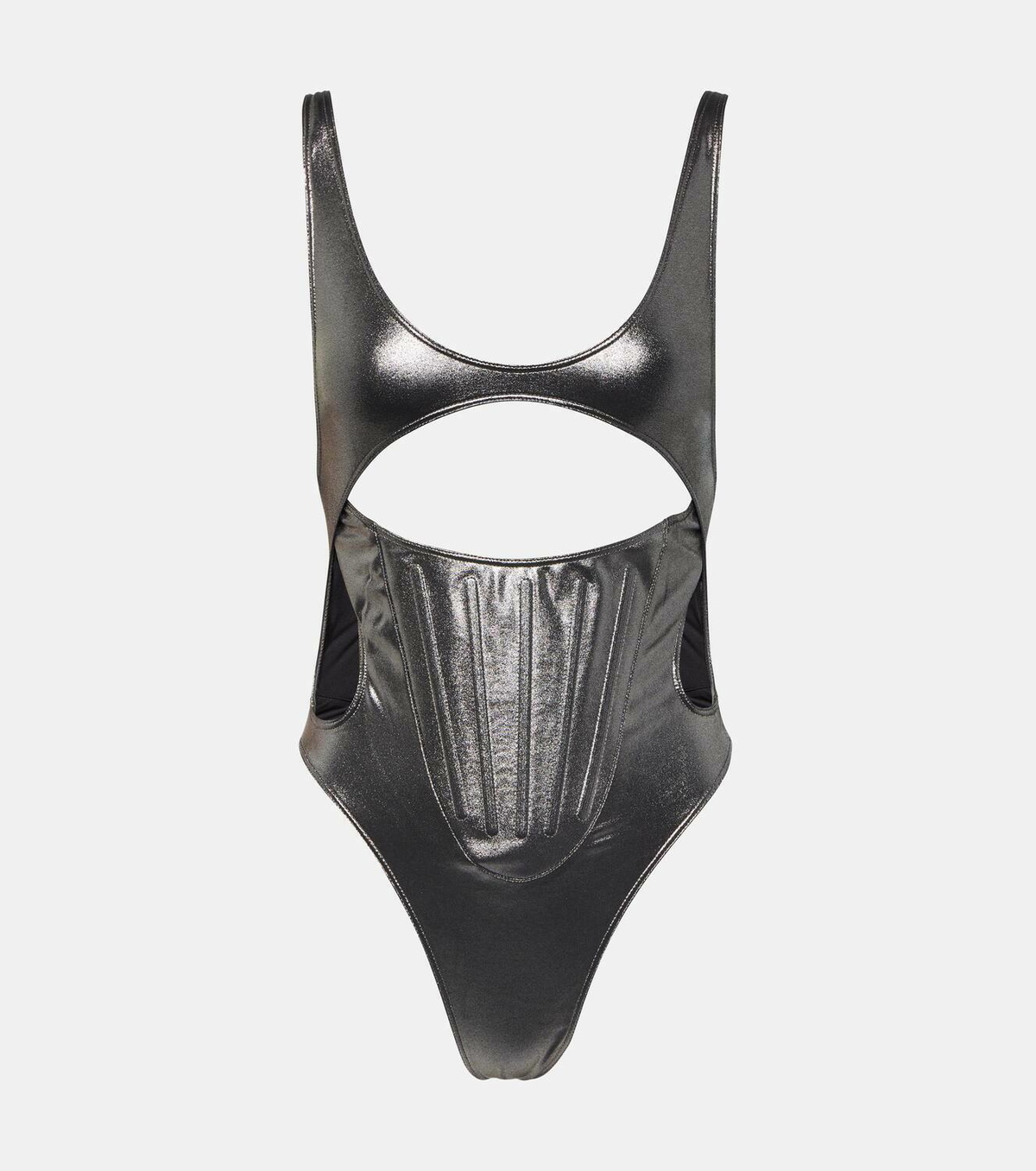 Mugler Cutout metallic swimsuit Mugler