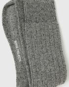 Norse Projects Bjarki Neps Wool Rib Sock Grey Men