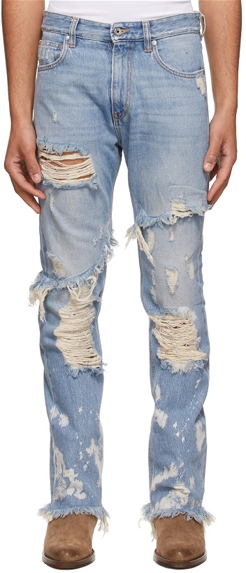 Photo: Just Cavalli Blue Distressed Jeans