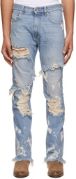 Just Cavalli Blue Distressed Jeans