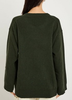 Ganni Intarsia Wool-blend Jumper Green