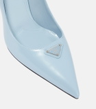 Prada Metallic leather pumps