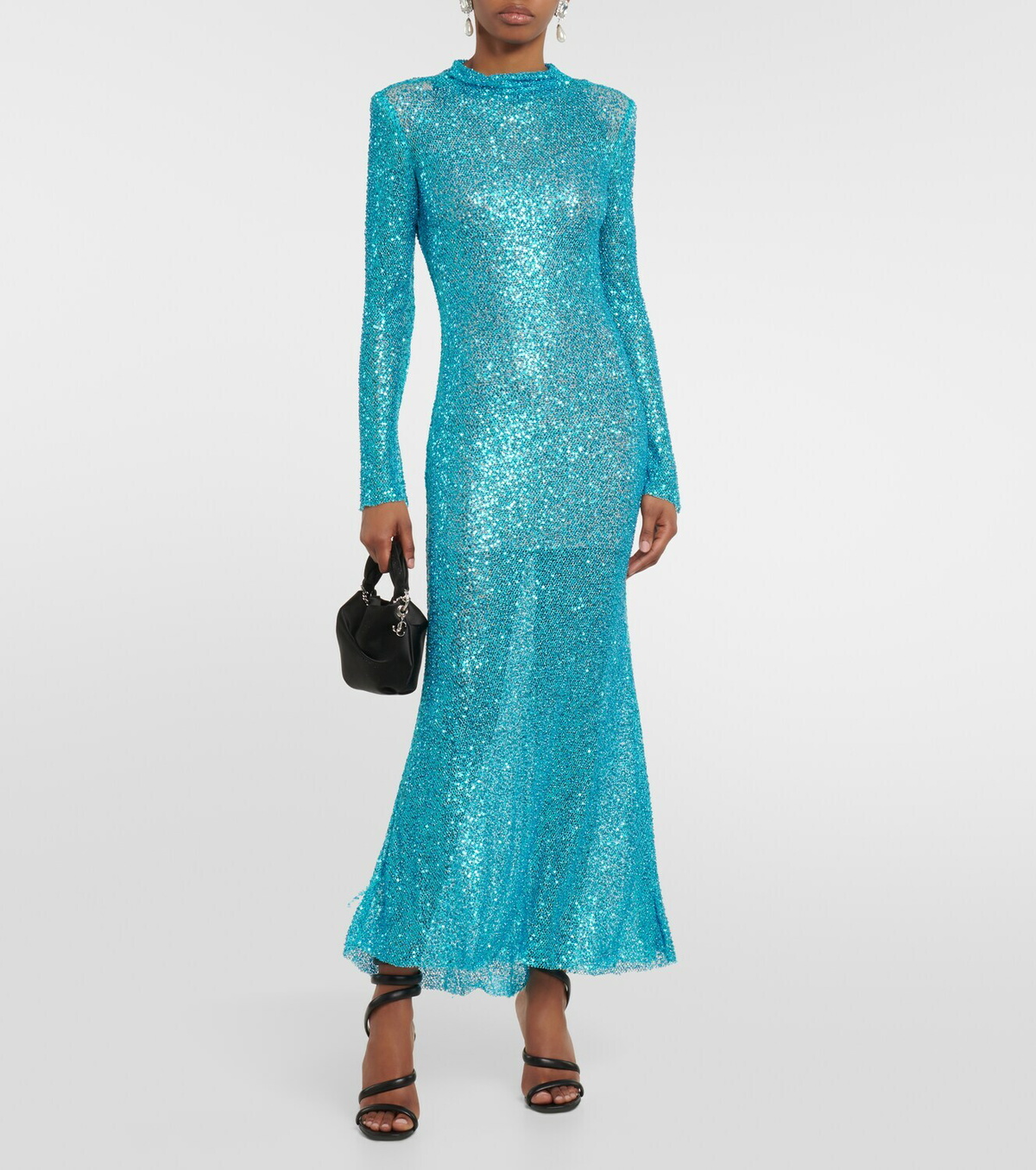 self portrait beaded dress SELF-PORTRAIT BEADED MIDI DRESS