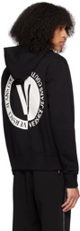 Versace Jeans Couture Black V-Emblem Hoodie