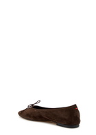 Aeyde Tiby Kid Bow-appliquéd Suede Ballet Flats Brown