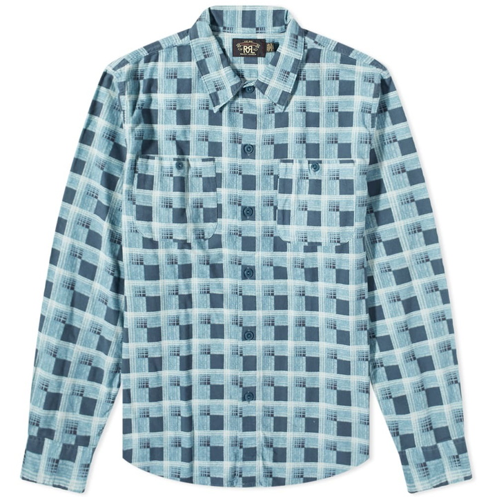 Photo: RRL Men's Universal Check Shirt in Blue