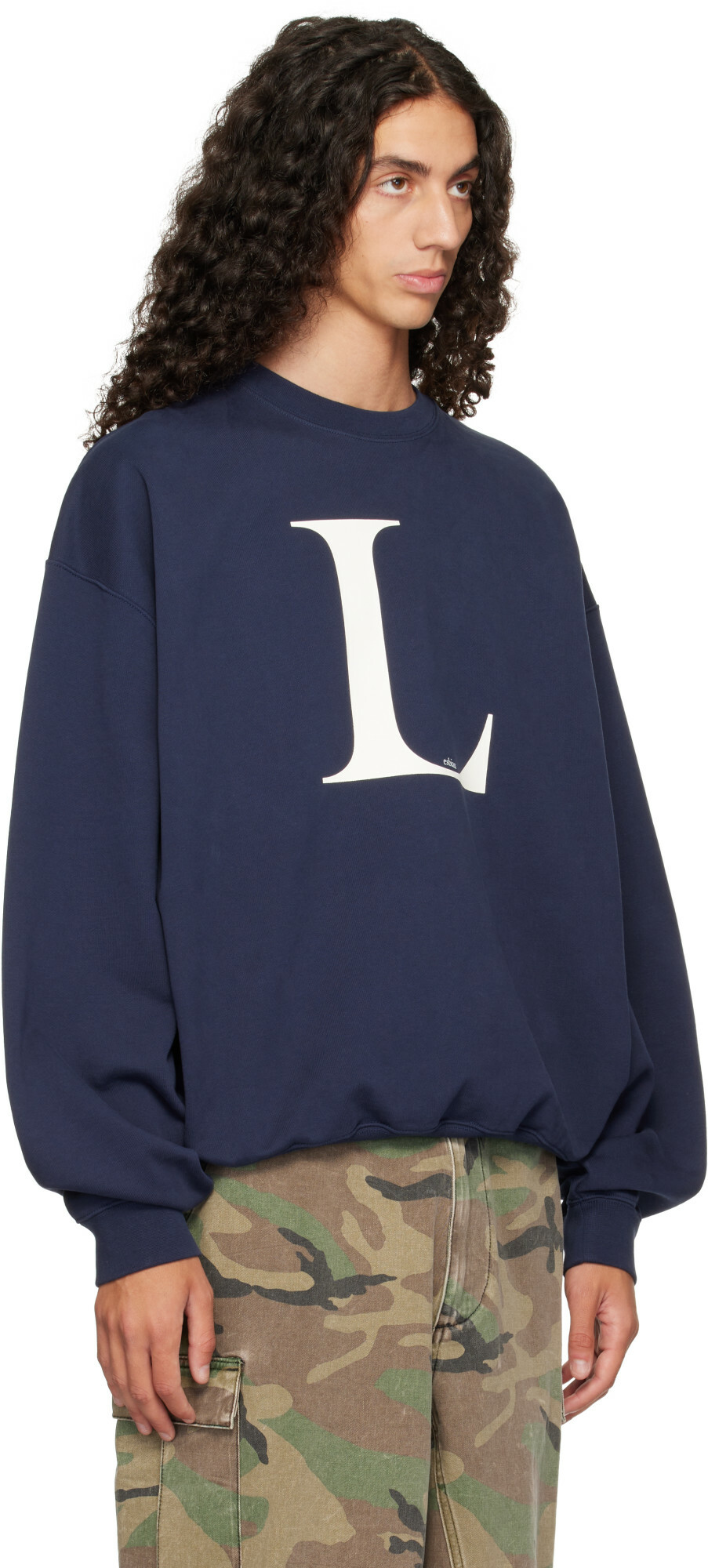 VETEMENTS Navy 'L-esbian' Oversized Sweatshirt