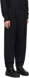 Y's Black Paneled Trousers