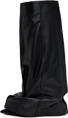 sacai Black Leather Pants Medium Tall Boots