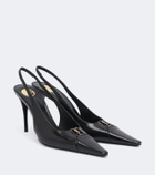 Saint Laurent Cassandre leather slingback pumps