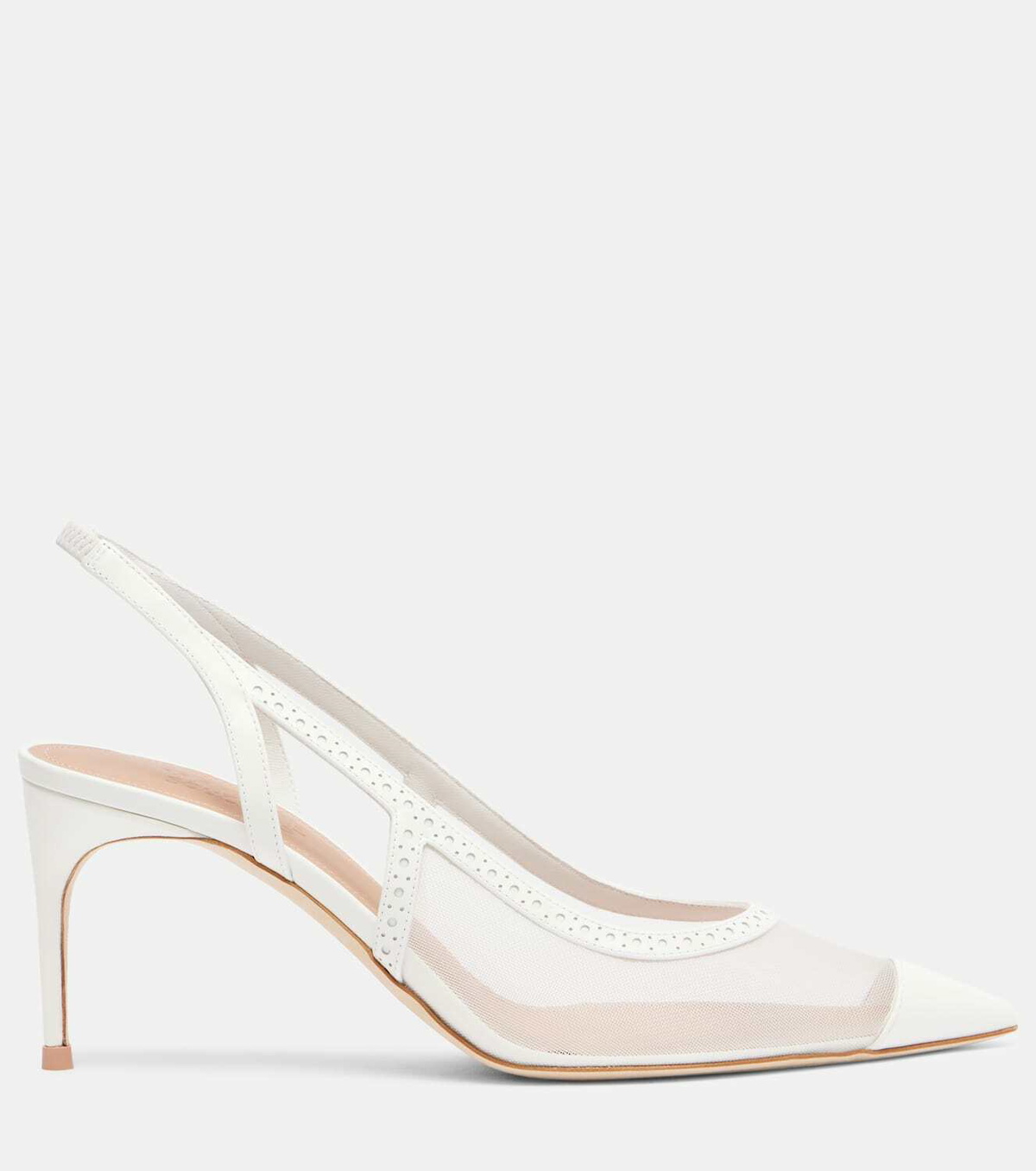 Malone Souliers Aubrey 70 mesh slingback pumps