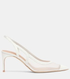Malone Souliers Aubrey 70 mesh slingback pumps