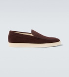 Brunello Cucinelli Chevron suede slip-on shoes
