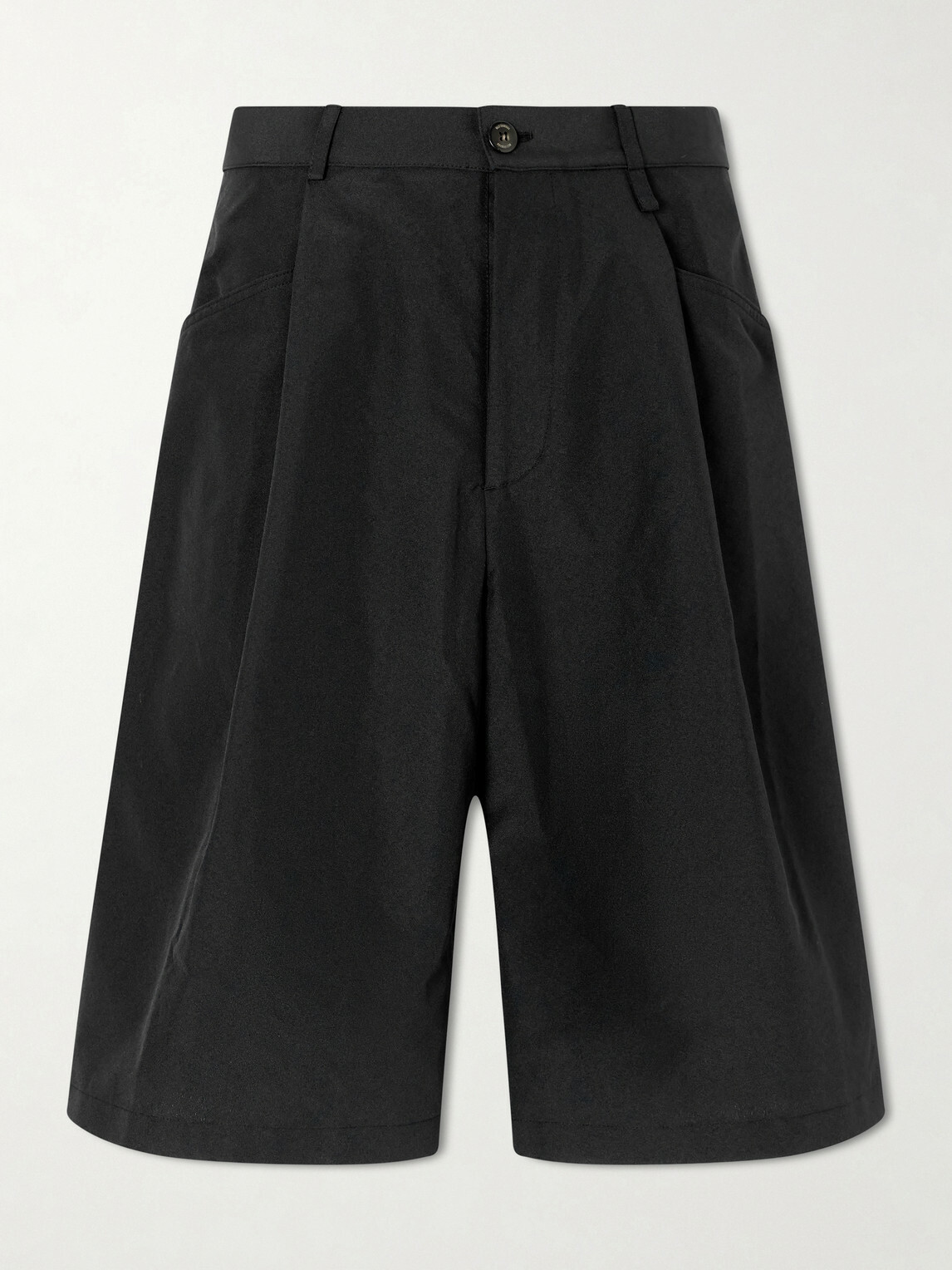 Willy Chavarria - Chilango Straight-Leg Pleated Woven Bermuda Shorts - Black