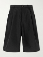 Willy Chavarria - Chilango Straight-Leg Pleated Woven Bermuda Shorts - Black