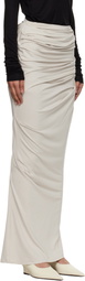 Entire Studios Off-White Drape Maxi Skirt