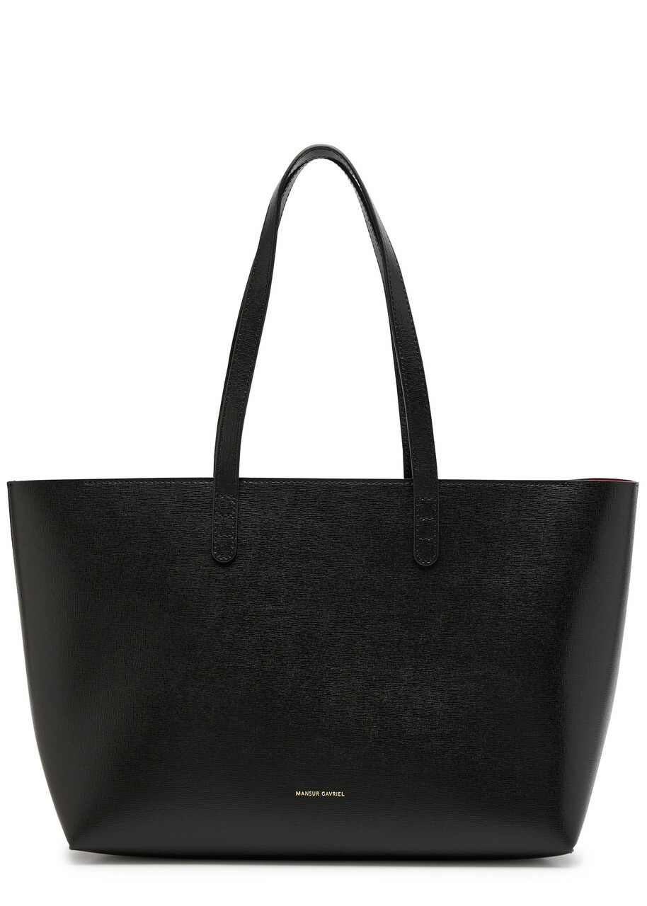Mansur Gavriel Small Grained Leather Tote - Black - One Size