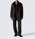 Thom Sweeney Hooded suede parka