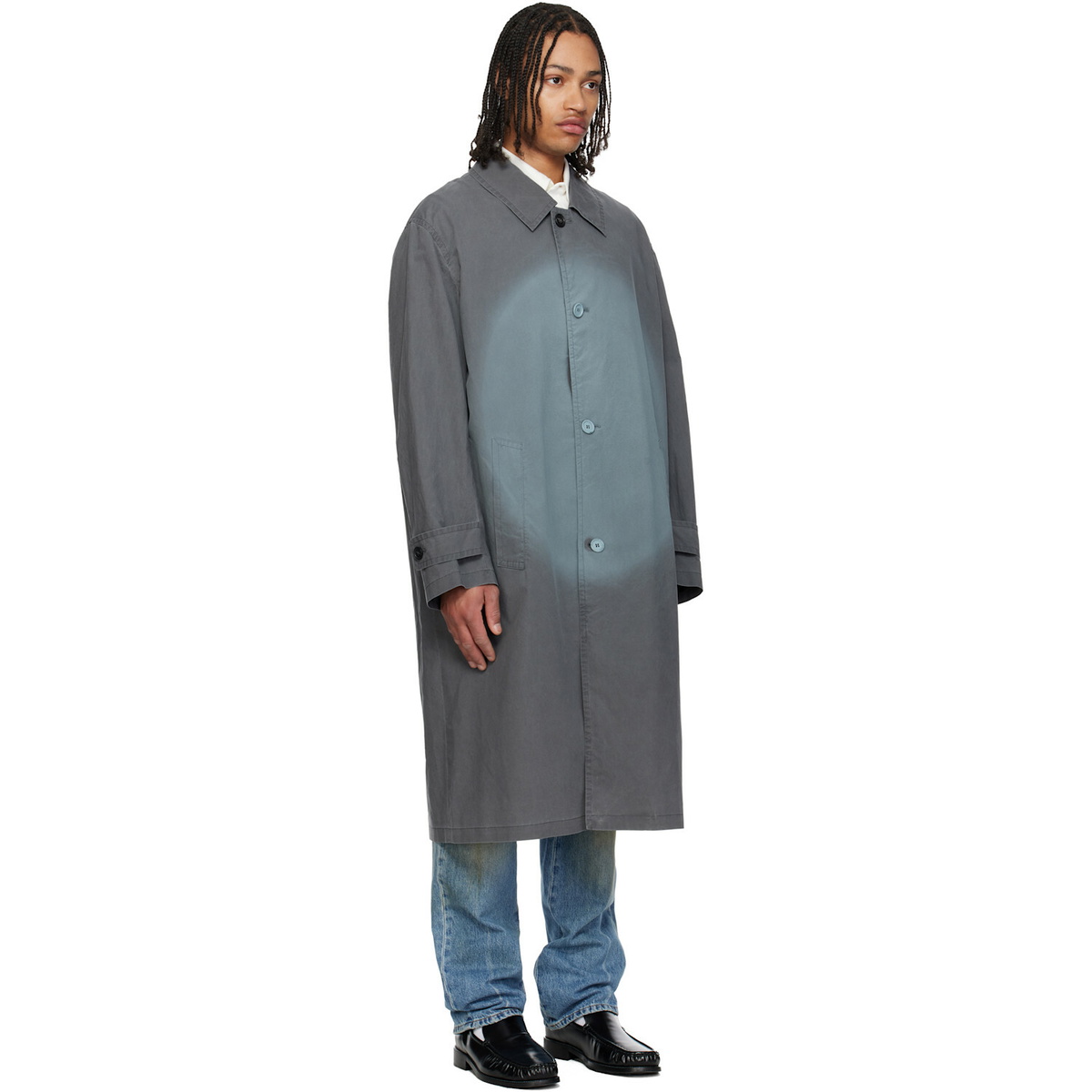 MM6 Maison Margiela Gray Spotlight Fading Coat