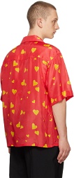 Marni Red 'Bunch Of Hearts' Shirt