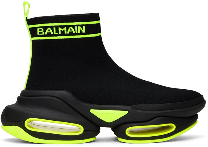 Photo: Balmain Black B-Bold Sneakers