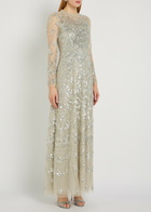 Needle & Thread Freya Sequin-embellished Tulle Gown Light Green