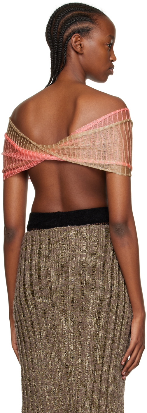 VITELLI Pink & Beige Cosmic Butterfly Camisole