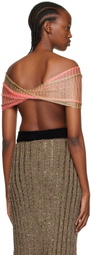 VITELLI Pink & Beige Cosmic Butterfly Camisole