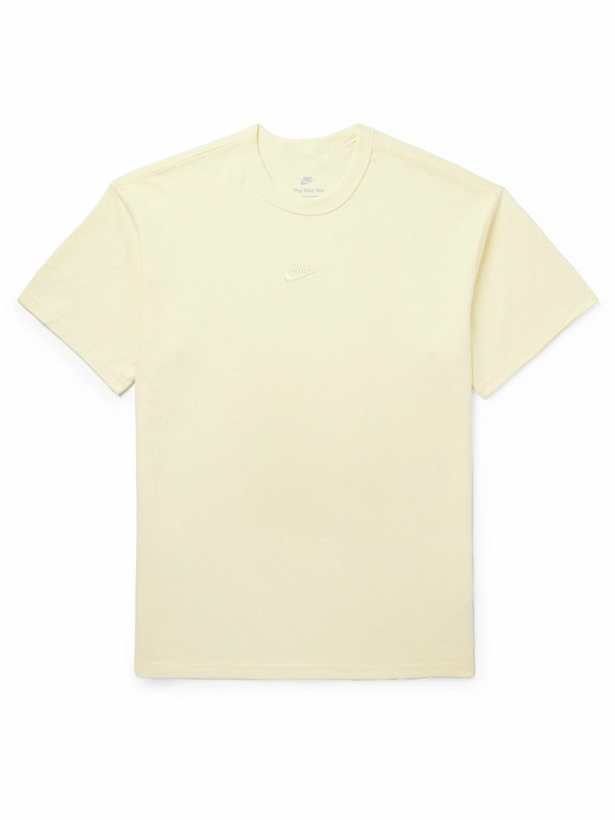 Photo: Nike - NSW Logo-Embroidered Cotton-Jersey T-Shirt - Yellow