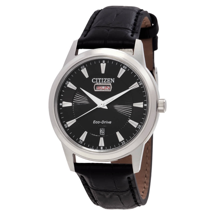 Photo: Citizen Eco-Drive Black Dial Mens Watch AW0100-27E