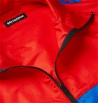 Balenciaga - Oversized Colour-Block Logo-Print Ripstop Jacket - Red