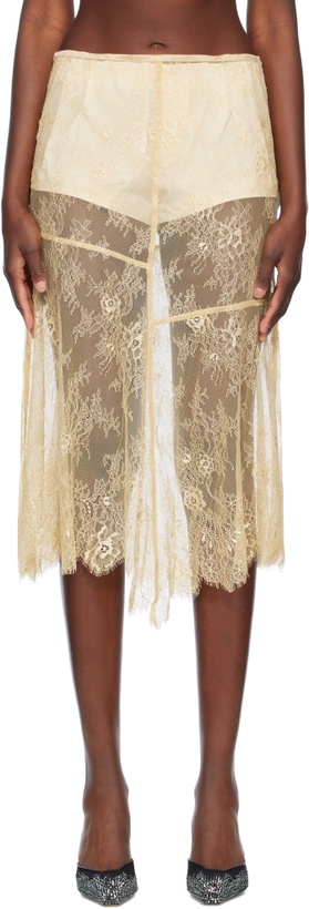Photo: Stand Studio Beige Mathilde Midi Skirt