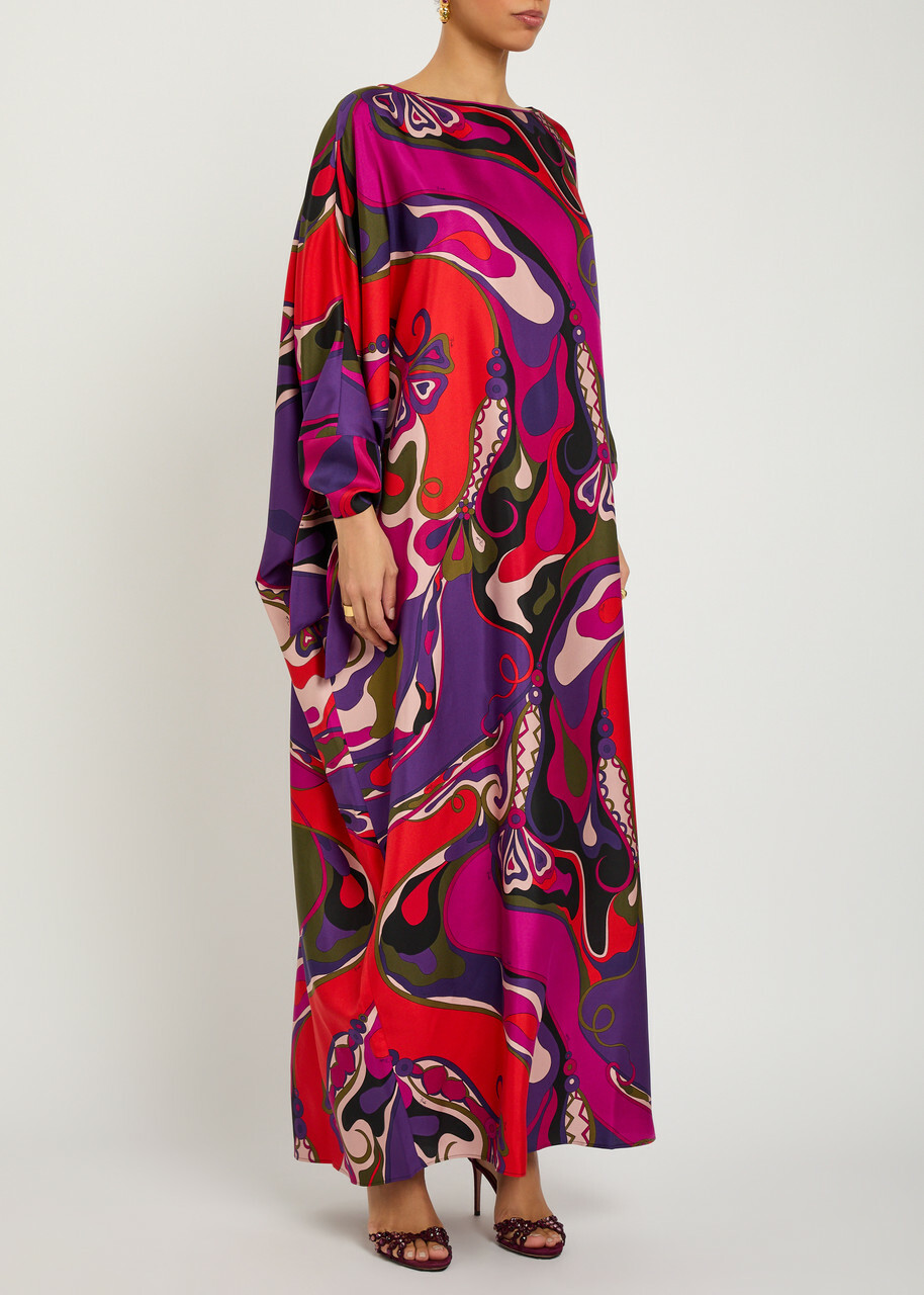 Pucci Printed Silk Gown - Multicoloured 1 - One Size