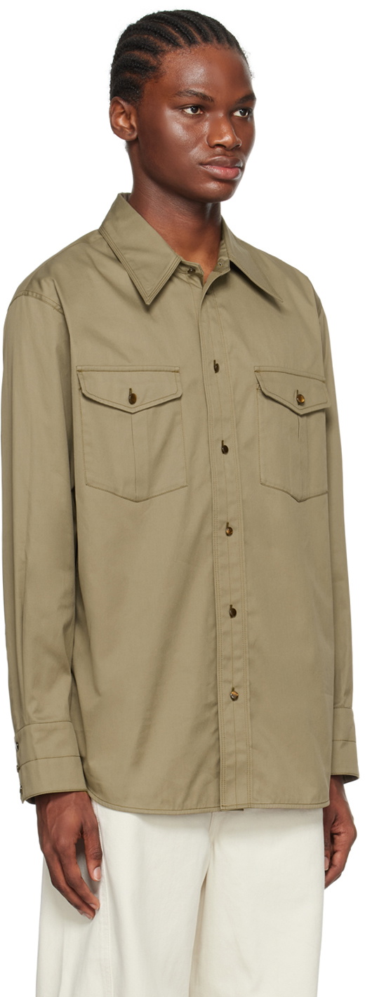 Lemaire Men's Relaxed Fit Shirt Grey