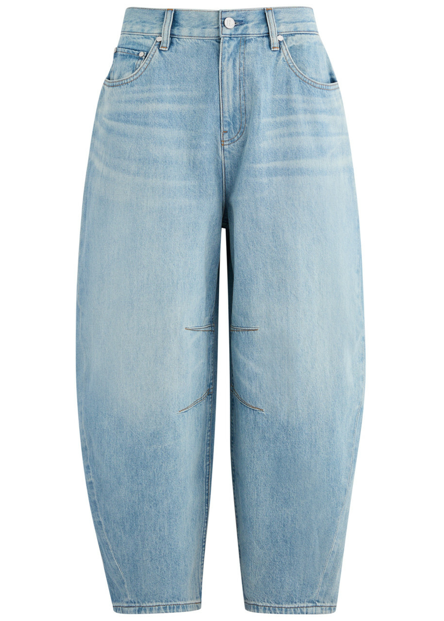 Helmut Lang Cocoon Cropped Barrel-leg Jeans Light Blue Helmut Lang