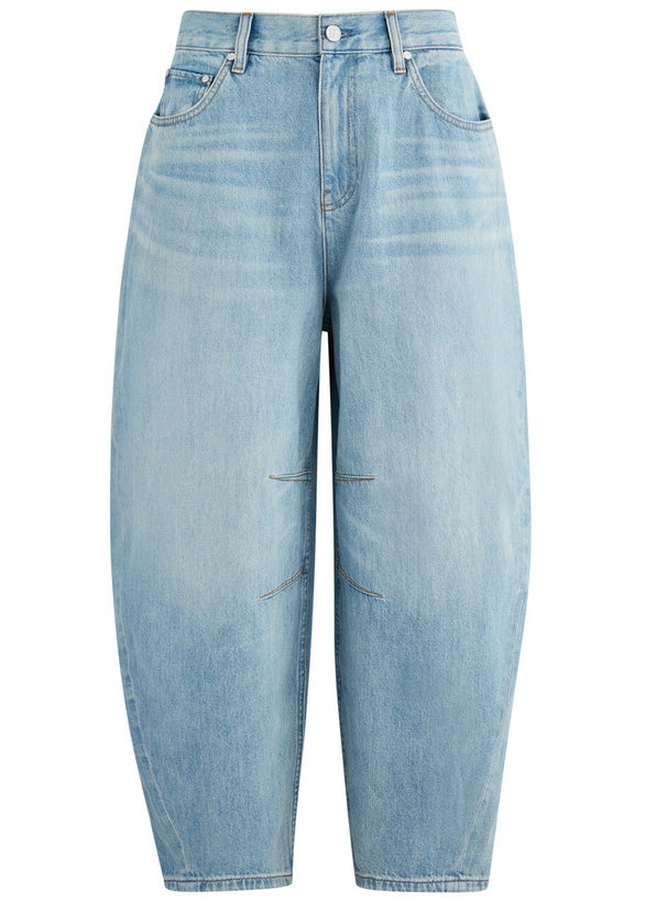 Photo: Helmut Lang Cocoon Cropped Barrel-leg Jeans Light Blue