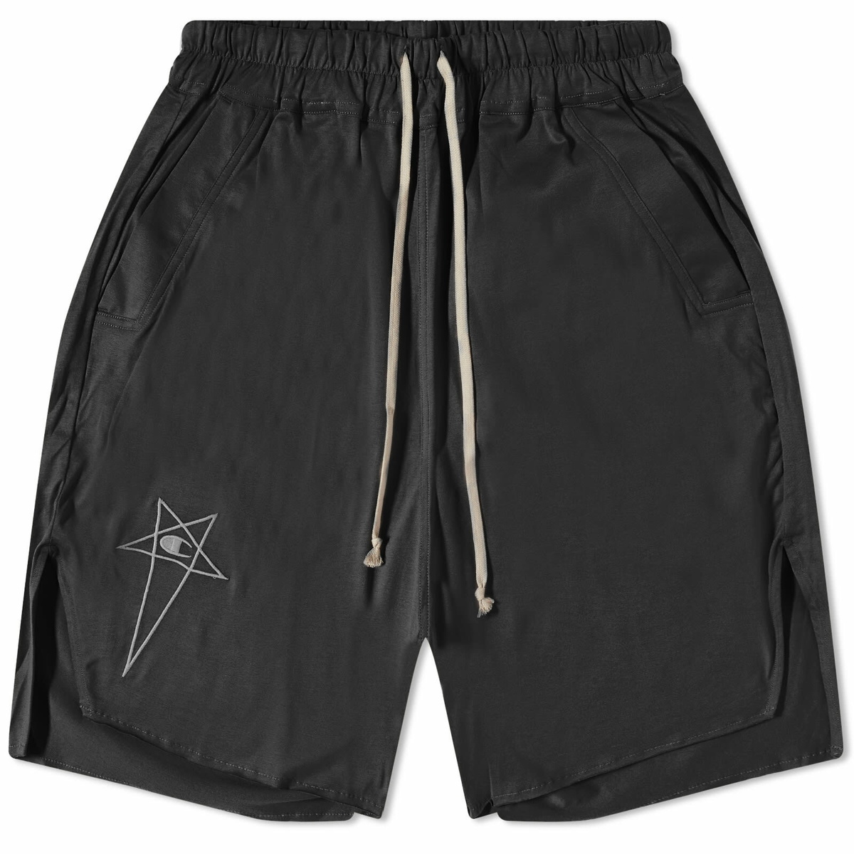 Rick Owens x Champion Beveled Pods Short in Black Rick Owens
