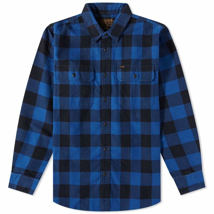 Photo: Filson Men's Field Flannel Shirt in Cobalt