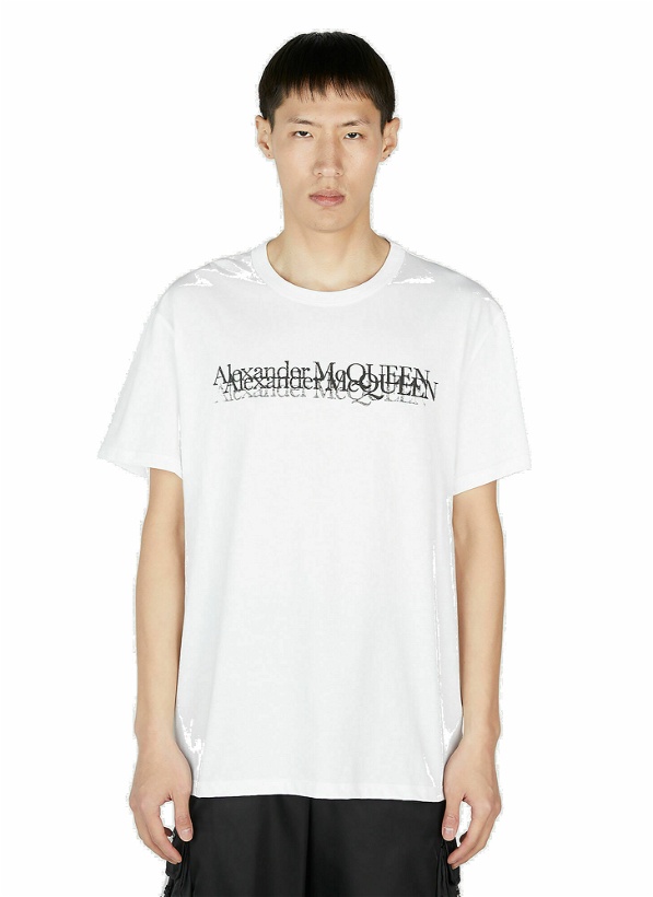 Photo: Alexander McQueen - Logo Stamp T-Shirt in White