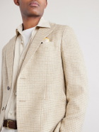 Slowear - Houndstooth Linen and Silk-Blend Blazer - Neutrals
