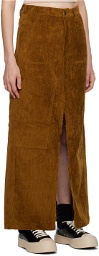Meryll Rogge Brown Vented Midi Skirt